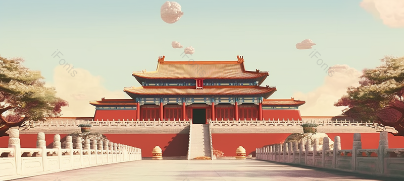 中国故宫建筑午门天气晴朗阳光明媚空旷无人国庆节插画,插画/手绘图,插画/手绘图库,插画/手绘图下载,插画/手绘